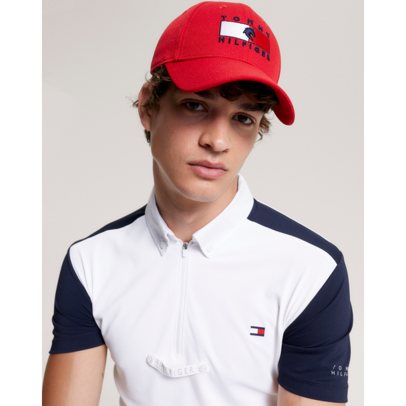 Tommy Hilfiger Montreal Water Repellent Flag Logo Cap - Fierce Red-2