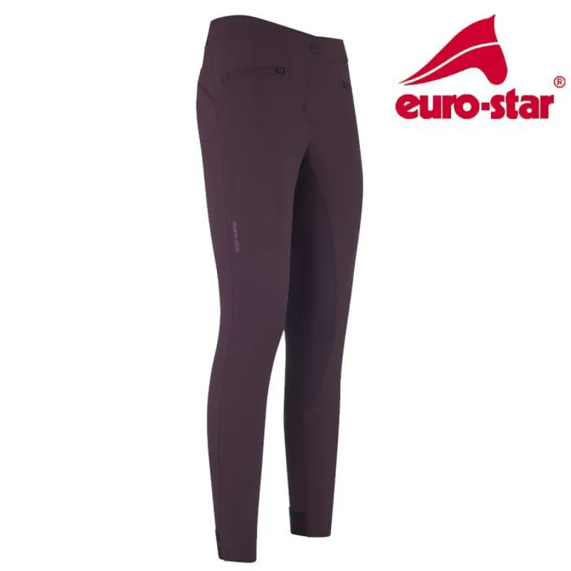 Euro-Star Moonlight Full Grip Riding Breeches - Plum Perfect