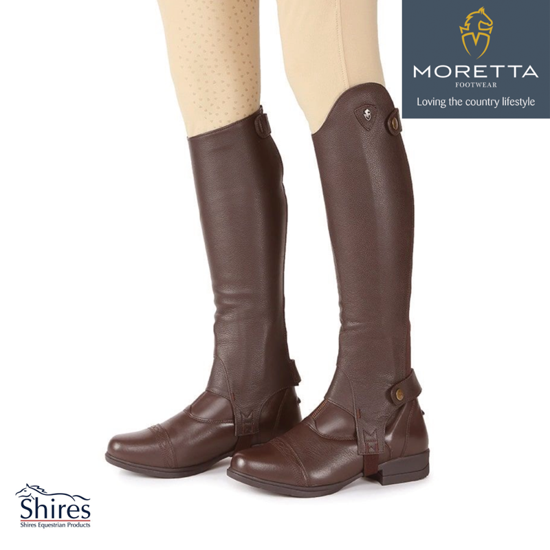 Moretta Leather Gaiters - Adults - Brown-1