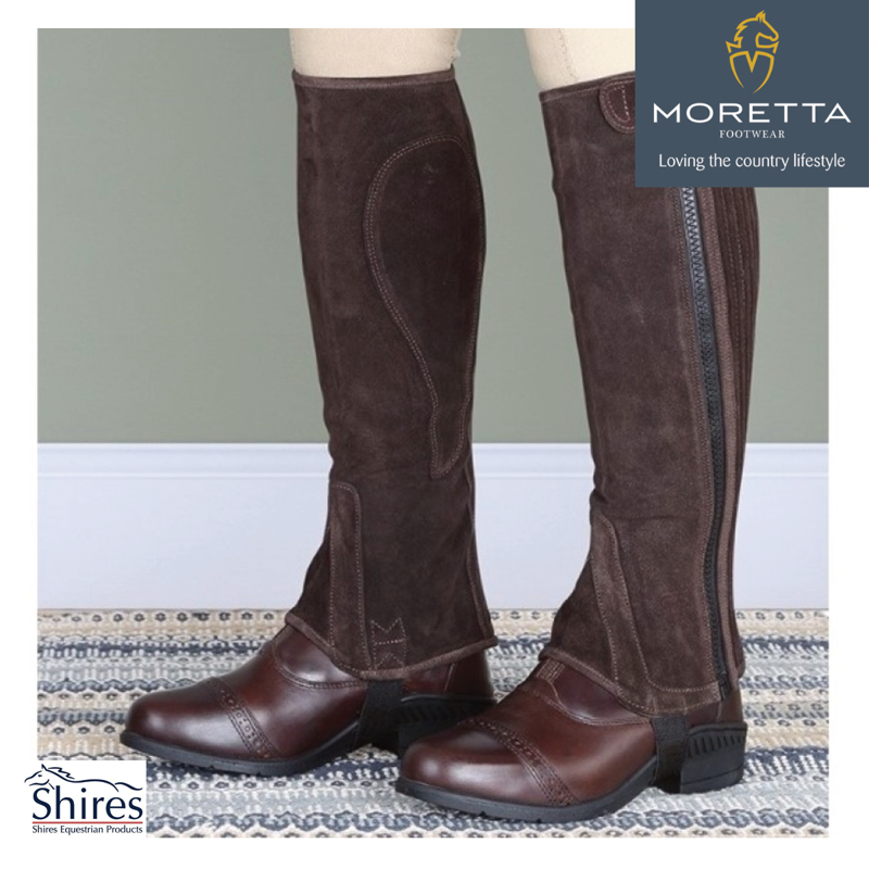 Moretta Suede Half Chaps - Child - Brown-1