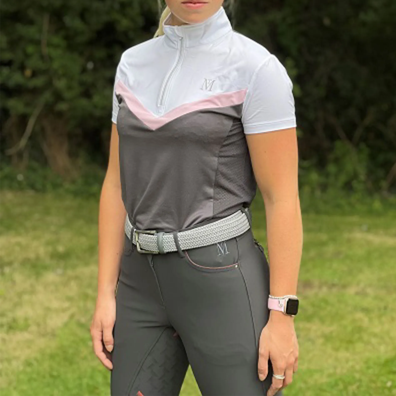 Mark Todd Vanquish Kids Show Shirt - Anthracite/Pink