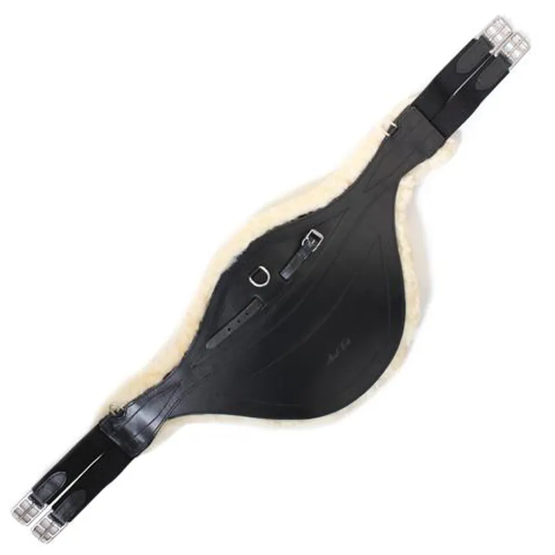 Mark Todd Detachable Sheepskin Stud Girth In Black/Cream