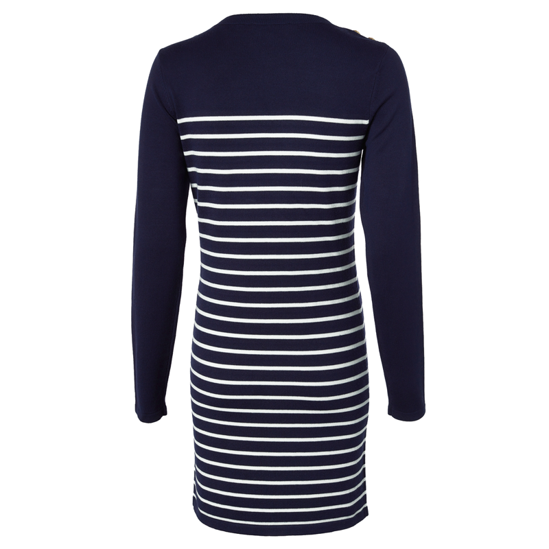 Holland Cooper Natalia Mini Dress - Ink Navy Stripe-5