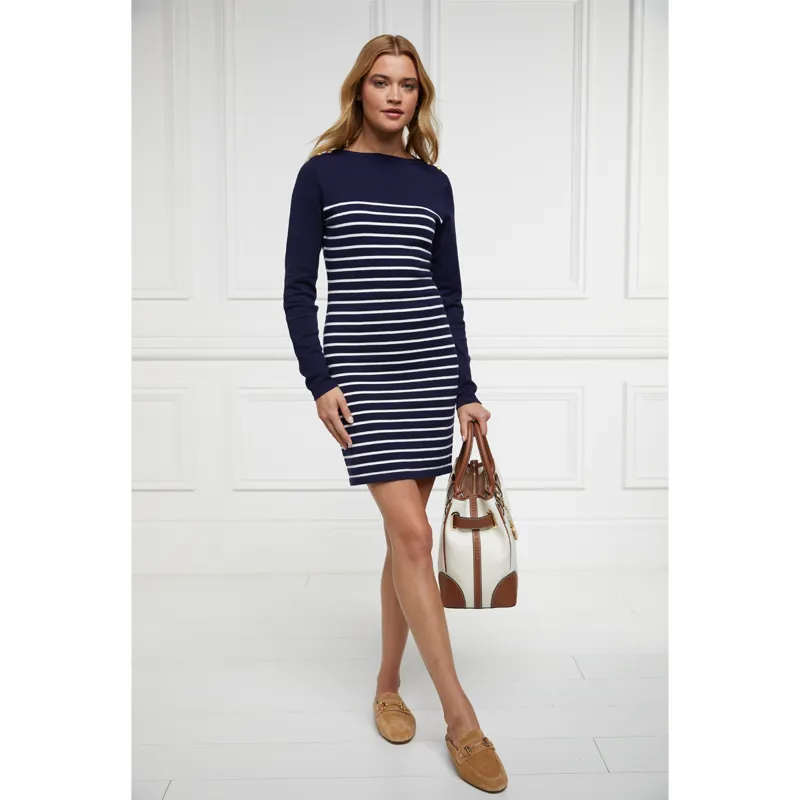 Holland Cooper Natalia Mini Dress - Ink Navy Stripe