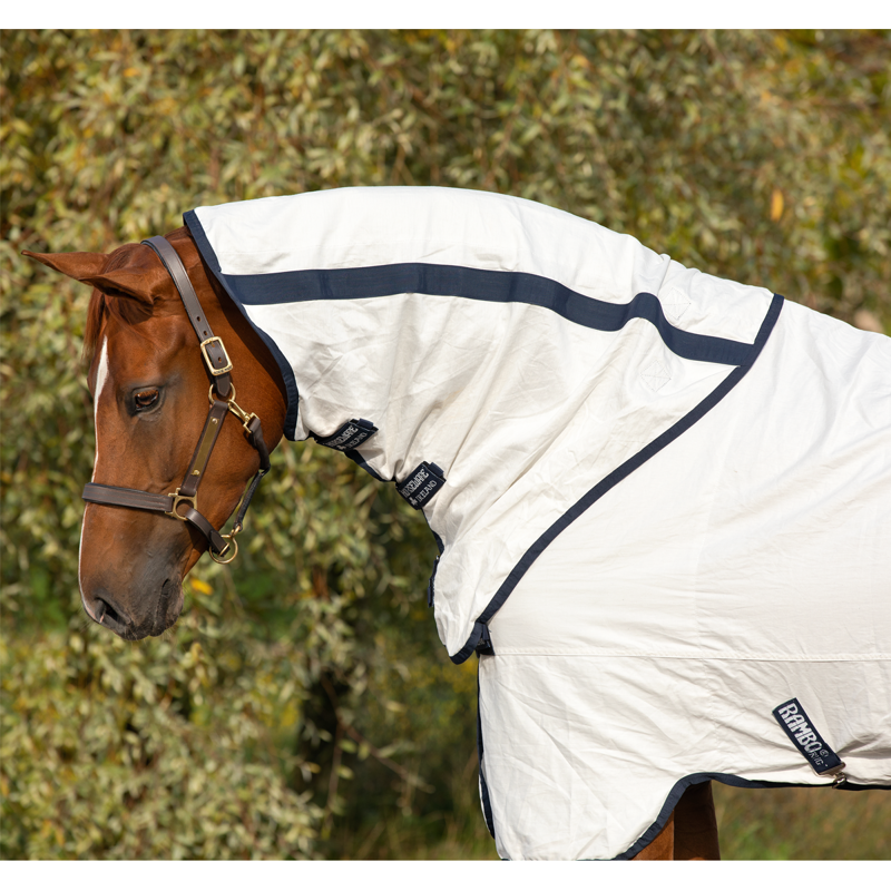 Horseware Rambo Natura Summer Sheet - White/Navy-2