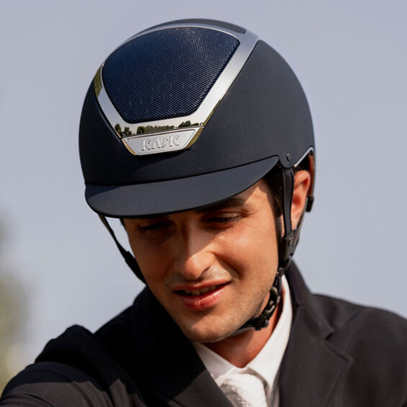 Kask Dogma Chrome Riding Hat - Navy/Silver-2