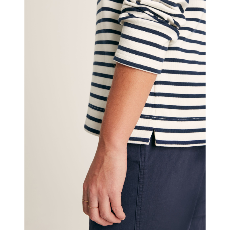 Joules New Harbour Ladies Relaxed Fit Top - Navy Stripe-2
