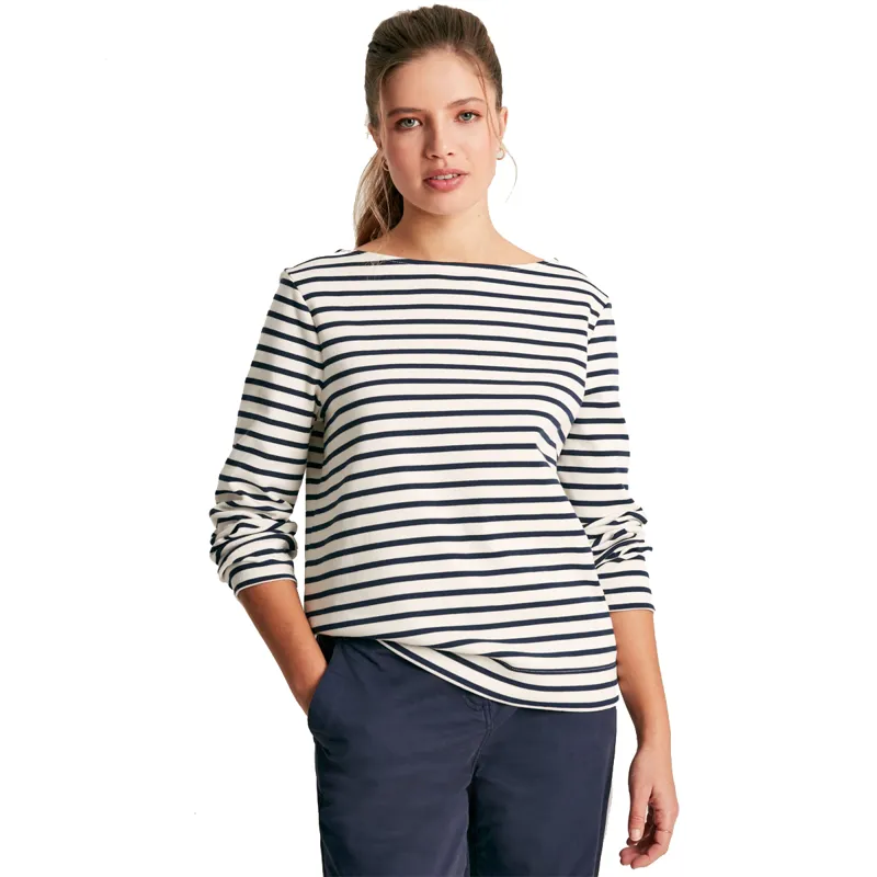 Joules New Harbour Ladies Relaxed Fit Top - Navy Stripe