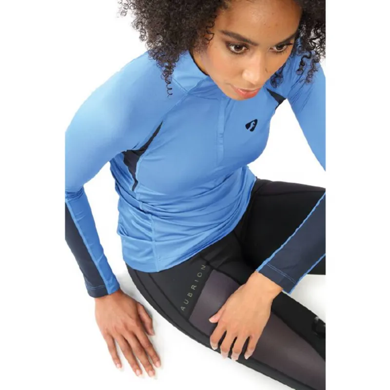Aubrion Newbury Long Sleeve Base Layer - Blue-2