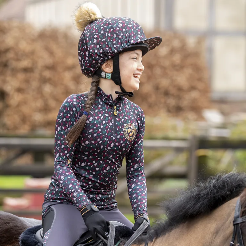 Aubrion Young Rider Newbury Long Sleeve Base Layer - Brushstroke-2