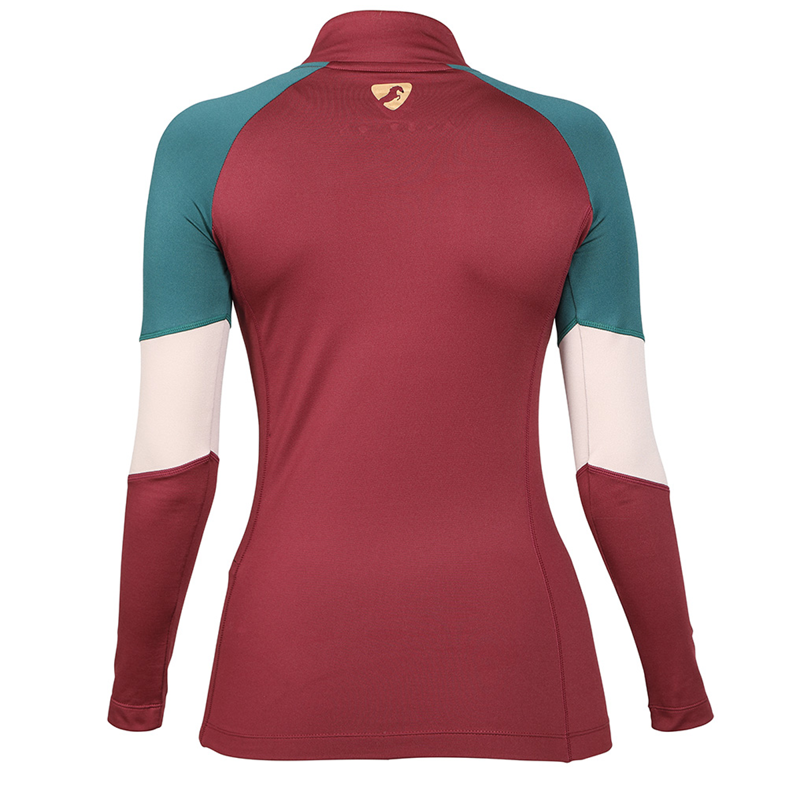 Aubrion Newbury Long Sleeve Base Layer- Wine-1