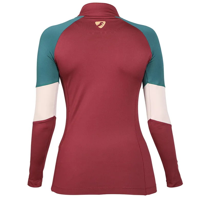 Aubrion Young Rider Newbury Long Sleeve Base Layer - Wine-1