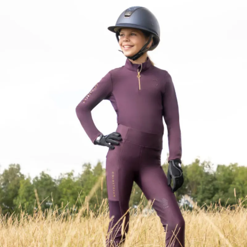 Coldstream Kids Next Generation Ednam Base Layer - Mulberry Purple-1