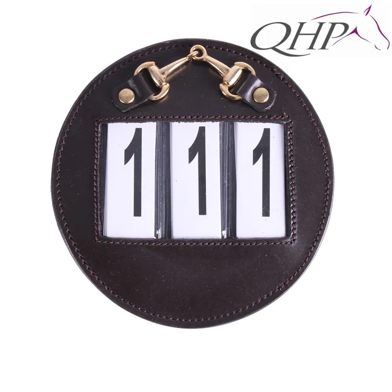 QHP Nicki Number Holder 2 Pack - Brown/Gold