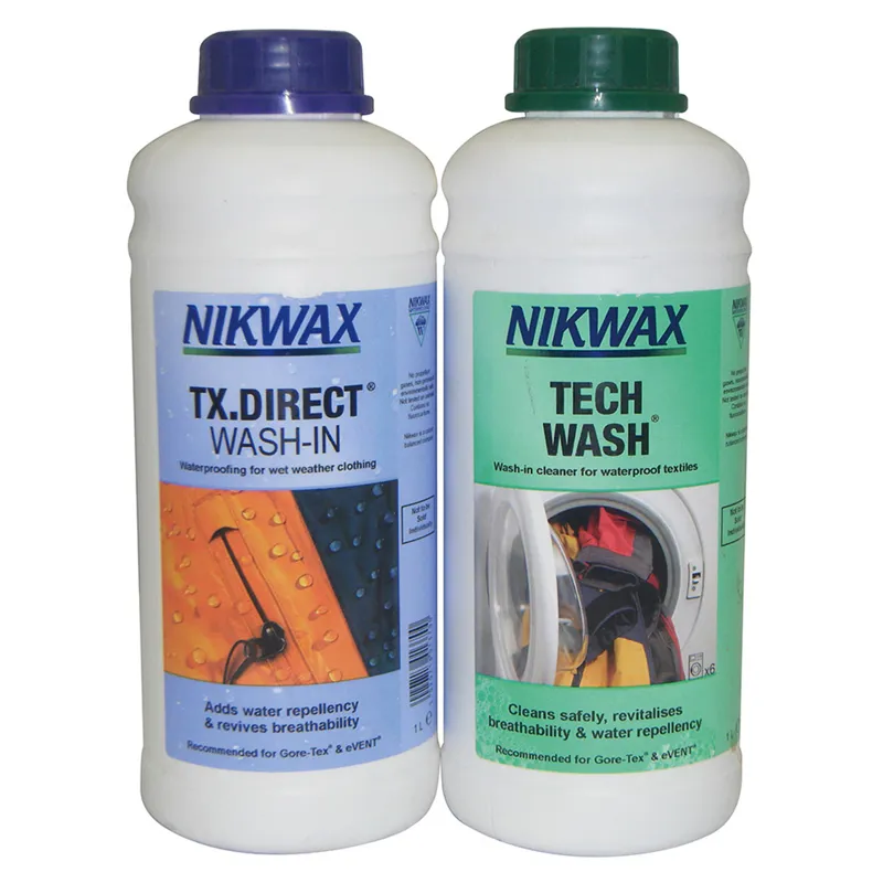 Nikwax 1lt Tech Wash/TX Direct Wash-In Twin Pack in White