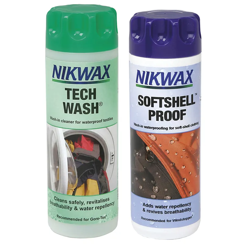 Nikwax Tech Wash/SoftShell Proof Twin Mini Pack in White