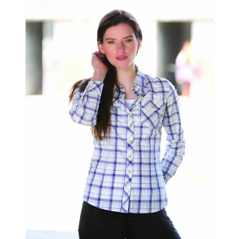 Horseware Ladies Nola Check Shirt - Heather/Deep Purple