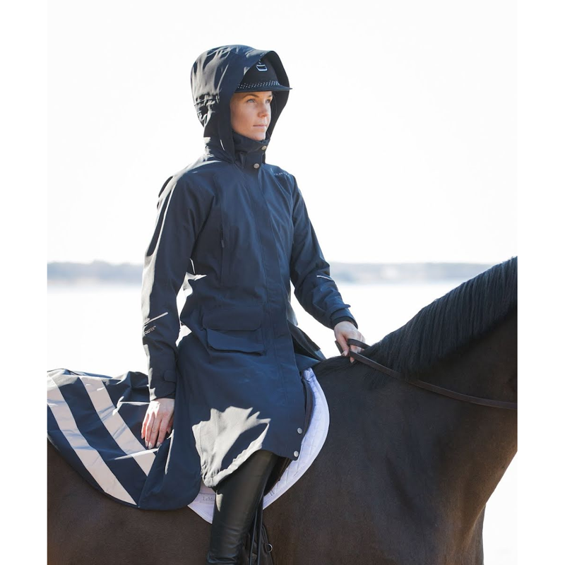 Stierna Nova Rain Coat - Midnight Navy-4