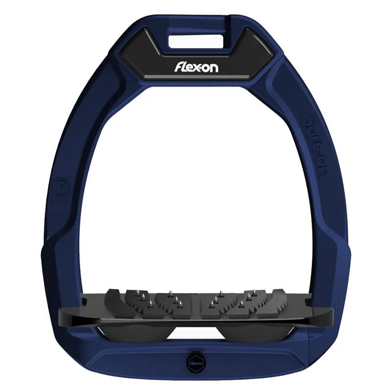 Flex-On Safe-On Inclined Ultra-Grip Stirrups - Navy/Black/Black