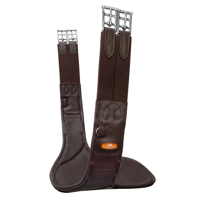 Schockemohle Oklahoma Anatomic Stud Girth - Espresso/Silver-1