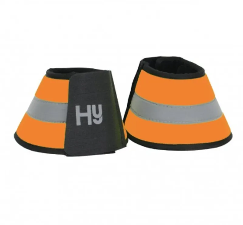 Reflector Over Reach Boots By Hy Equestrian - Orange