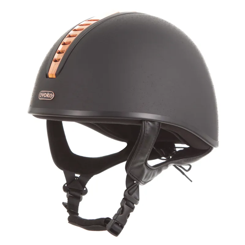 Evoke Orion Jockey Skull - Black/Rose Gold/Black
