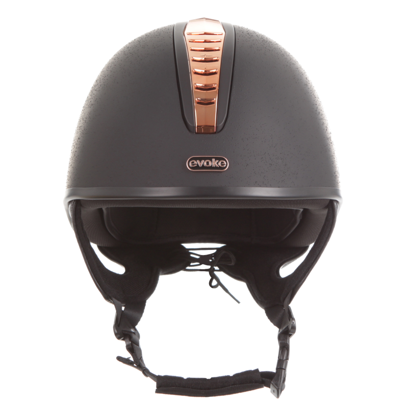 Evoke Orion Jockey Skull - Black/Rose Gold/Black-3
