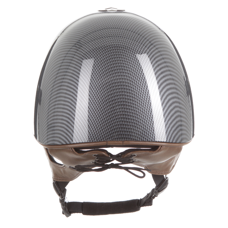 Evoke Orion Jockey Skull - High Shine Carbon/Gunmetal/Black/Tan Harness-2