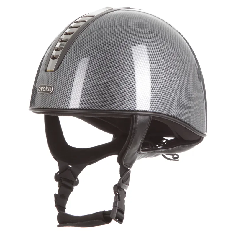 Evoke Orion Jockey Skull - High Shine Carbon/Gunmetal/Black