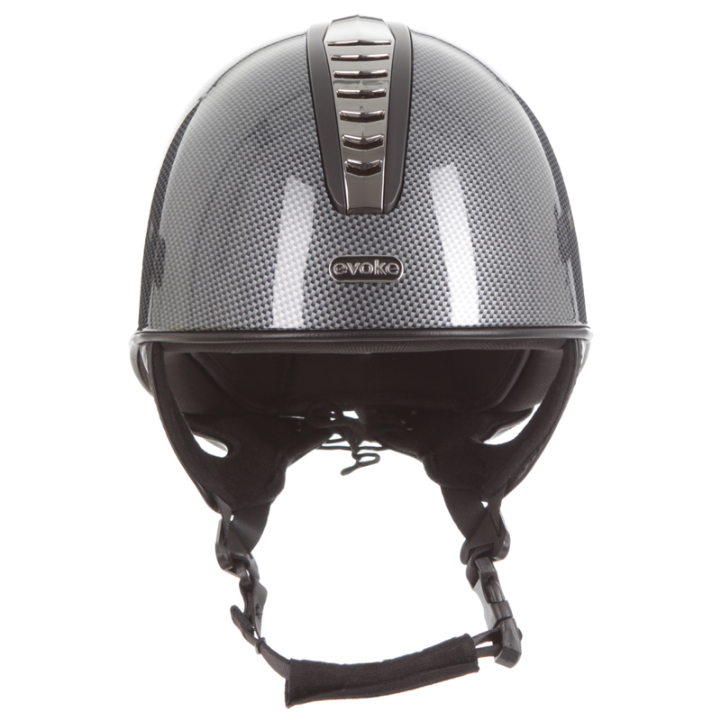 Evoke Orion Jockey Skull - High Shine Carbon/Gunmetal/Black-2