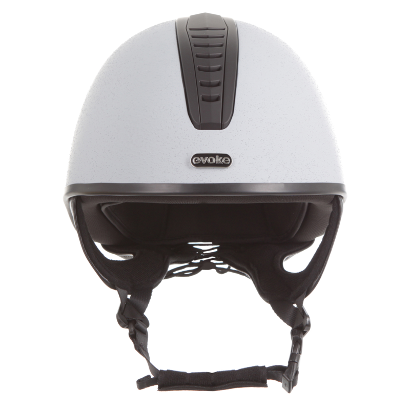 Evoke Orion Jockey Skull - Silver/Black/Black-2