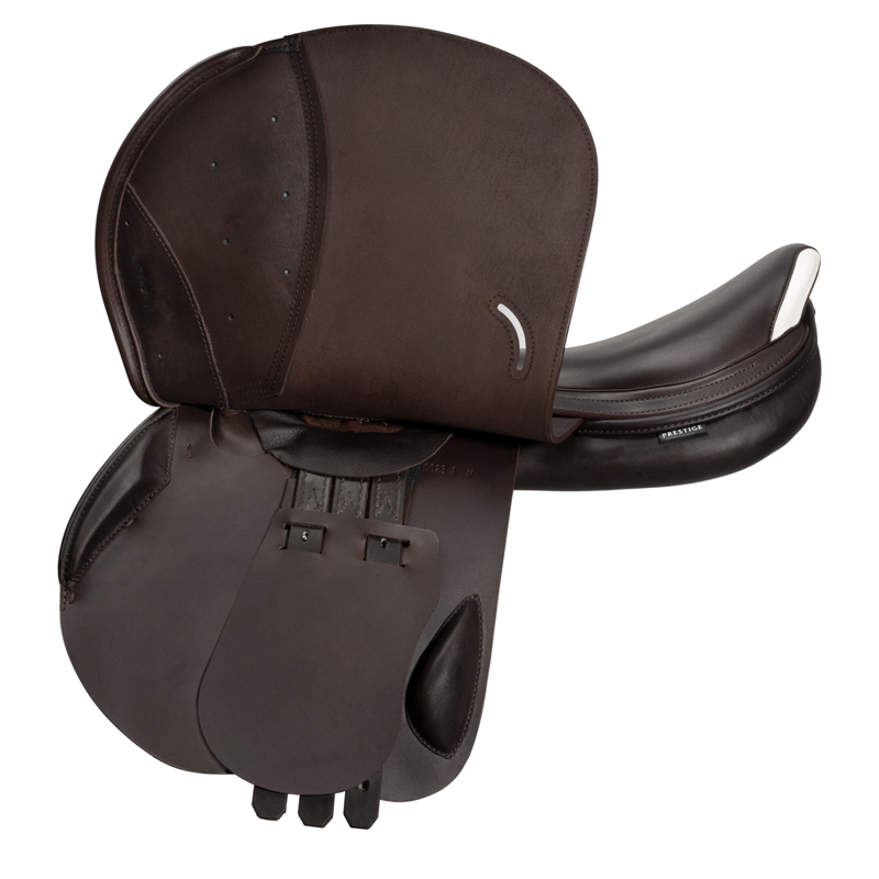 Prestige Paris Double Flap Jump Saddle - Tabacco - 17 - 34-2
