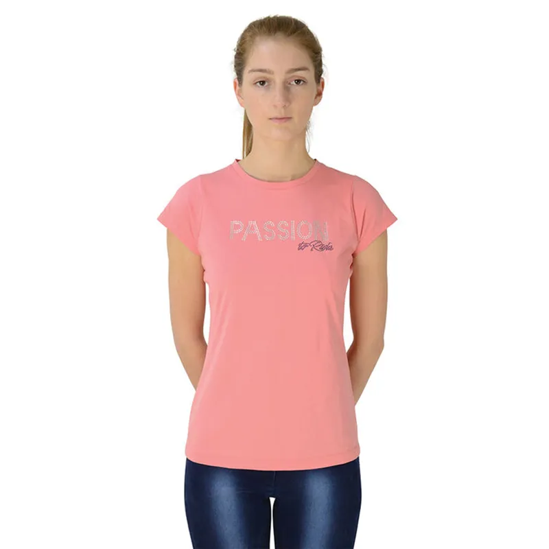 Hy Equestrian Passion To Ride T-Shirt - Coral