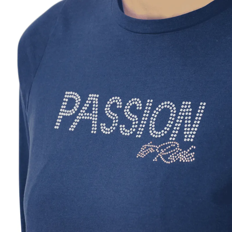 Hy Equestrian Passion To Ride T-Shirt - Navy-1