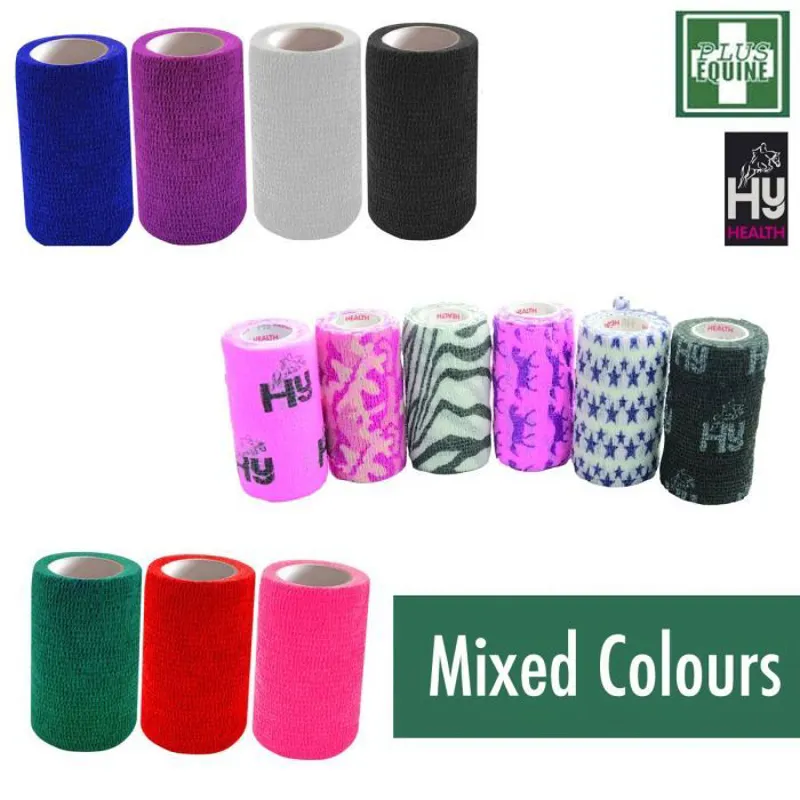 Plus Equine Cohesive Bandage Vet Wrap 10pk