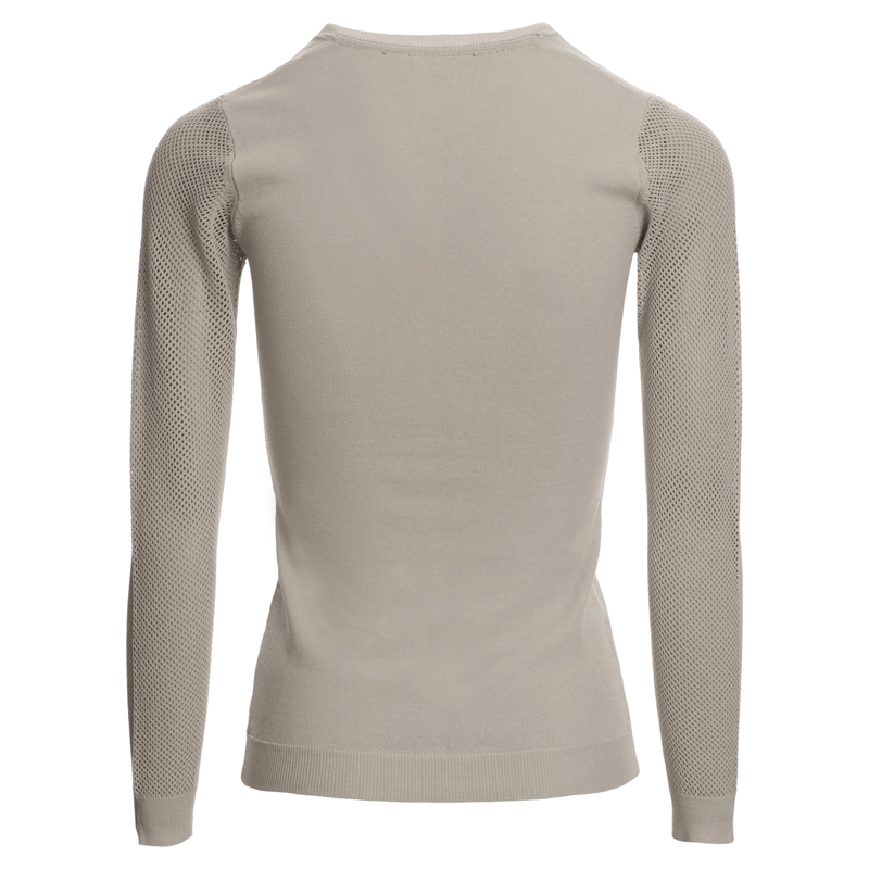 Horseware AA Platinum Ladies Sweater with Perforated Sleeves - Pearl Grey-1