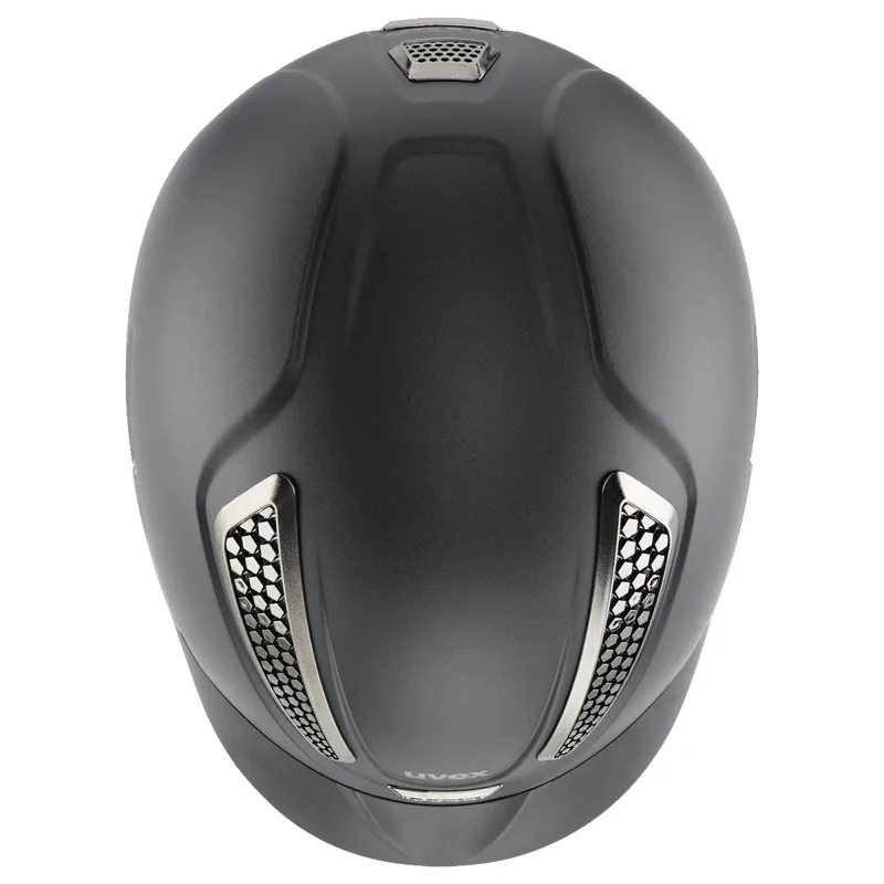 Uvex Perfexxion II Chrome Riding Hat - Black Mat-2