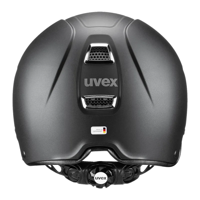 Uvex Perfexxion II Chrome Riding Hat - Black Mat-3