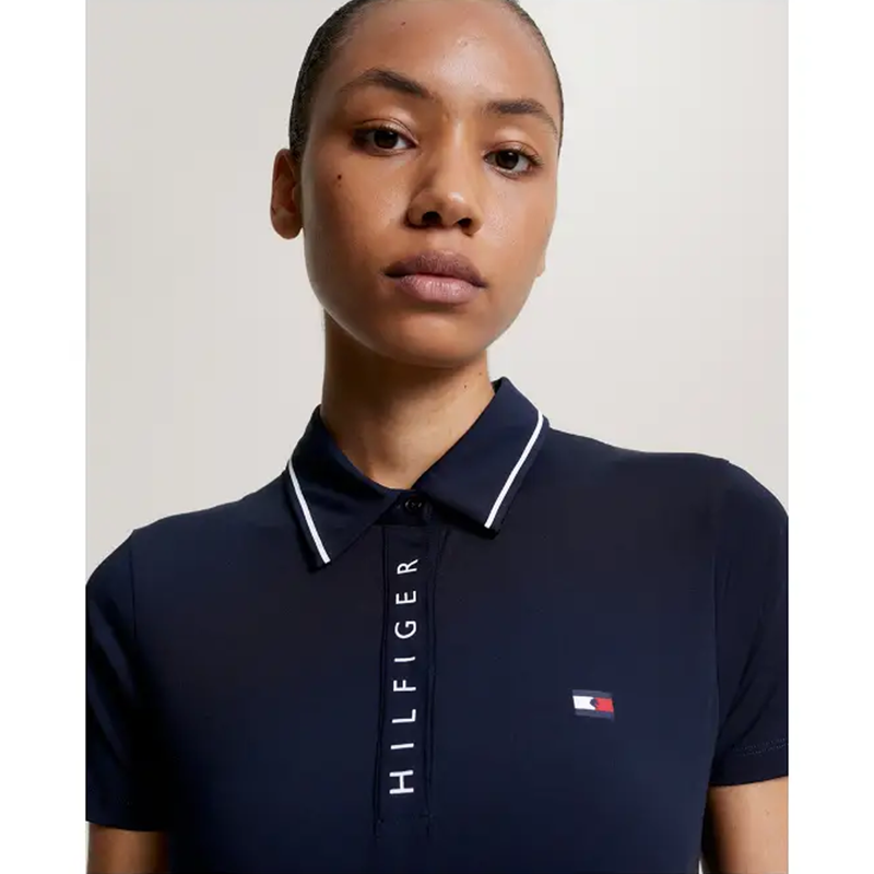 Tommy Hilfiger Women's Performance Polo Shirt - Desert Sky-4
