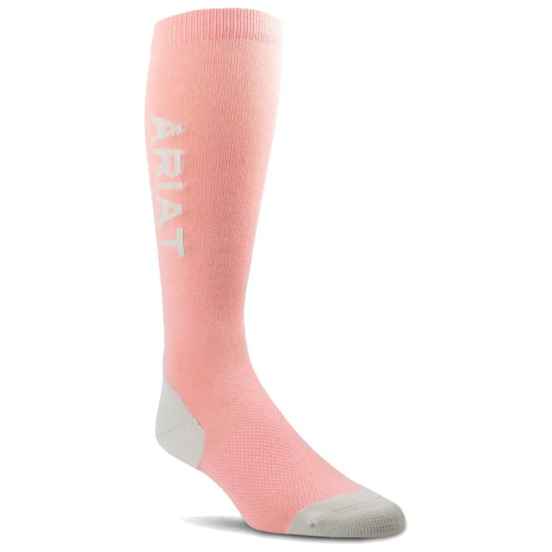Ariat Tek Performance Socks - Peach/Grey