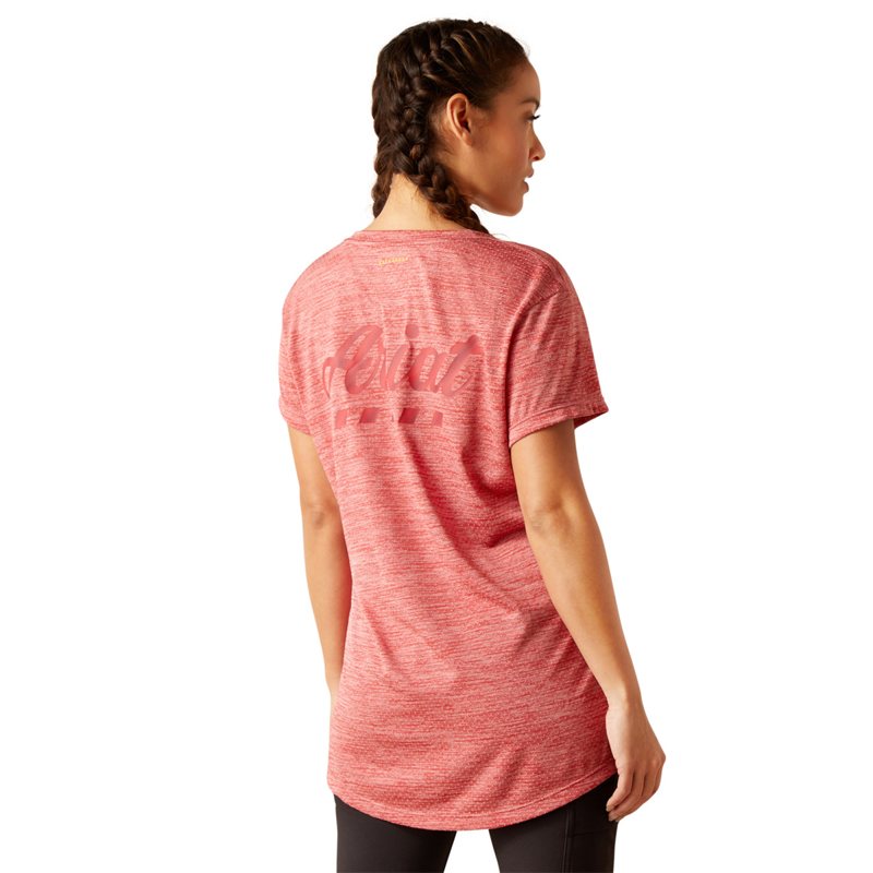 Ariat Women's Rebar Evolution Logo T-Shirt - Mineral Red-1