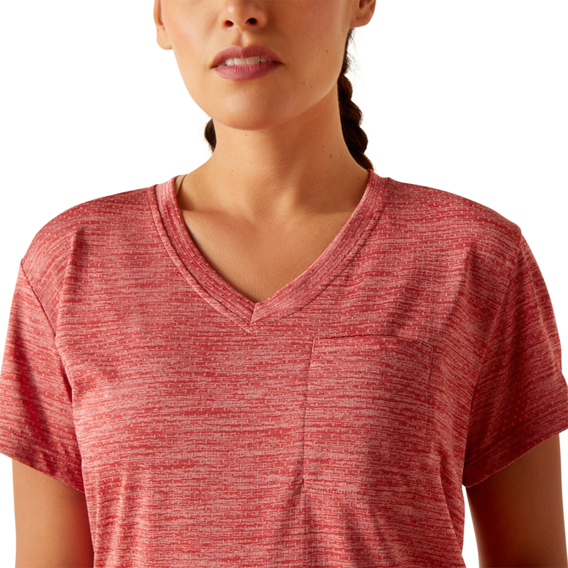Ariat Women's Rebar Evolution Logo T-Shirt - Mineral Red-2
