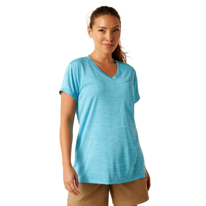 Ariat Women's Rebar Evolution Logo T-Shirt - Norse Blue