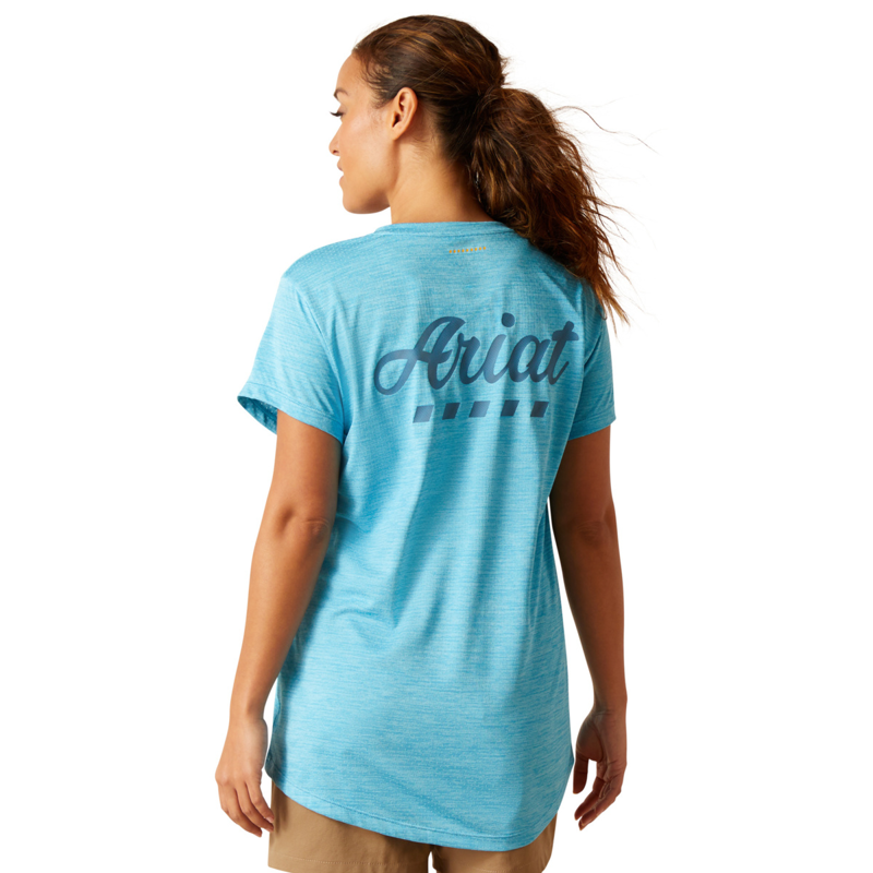 Ariat Women's Rebar Evolution Logo T-Shirt - Norse Blue-1