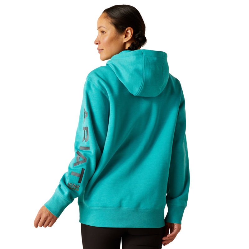 Ariat Women's Rebar Graphic Hoodie - Latigo Bay Heather-1