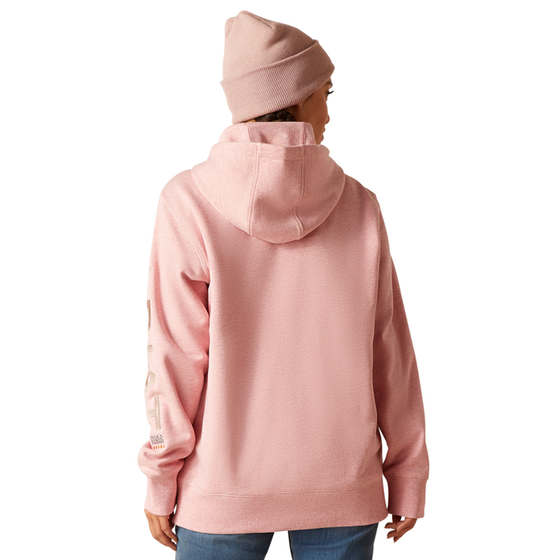 Ariat Women's Rebar Graphic Hoodie - Mauveglow Heather-1
