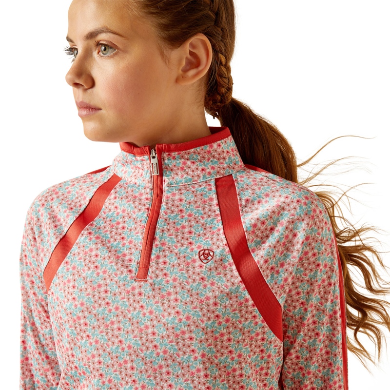 Ariat Youth Sunstopper 3.0 Base Layer - Petals-2