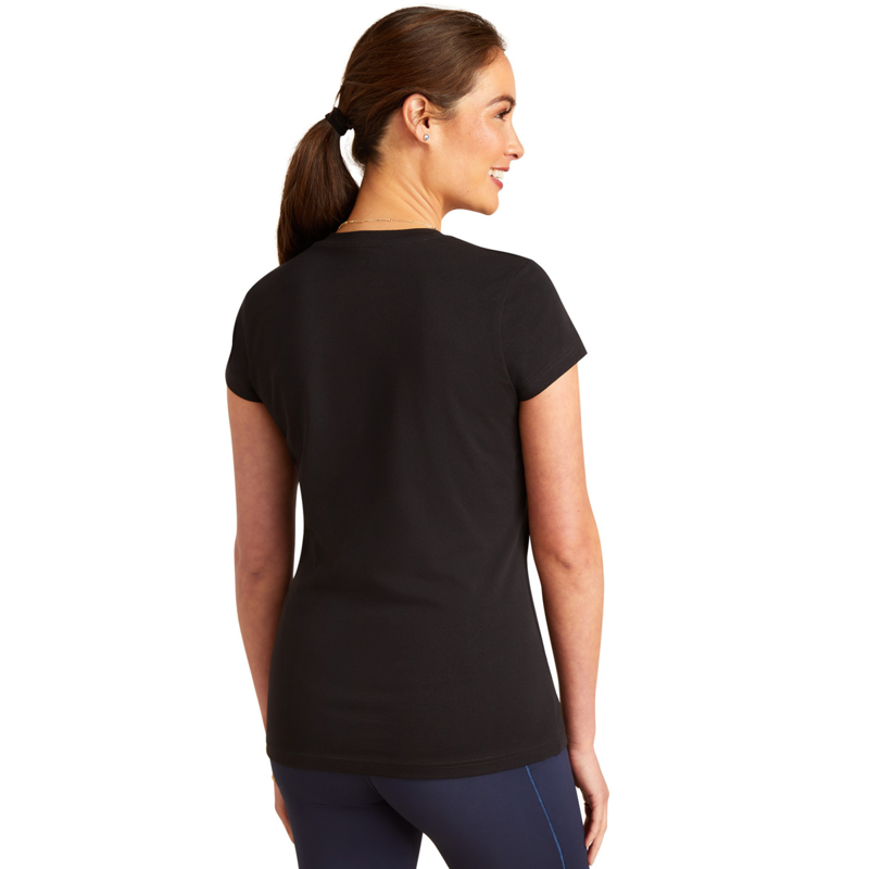Ariat Women's Vertical Logo V T-Shirt - Black-1
