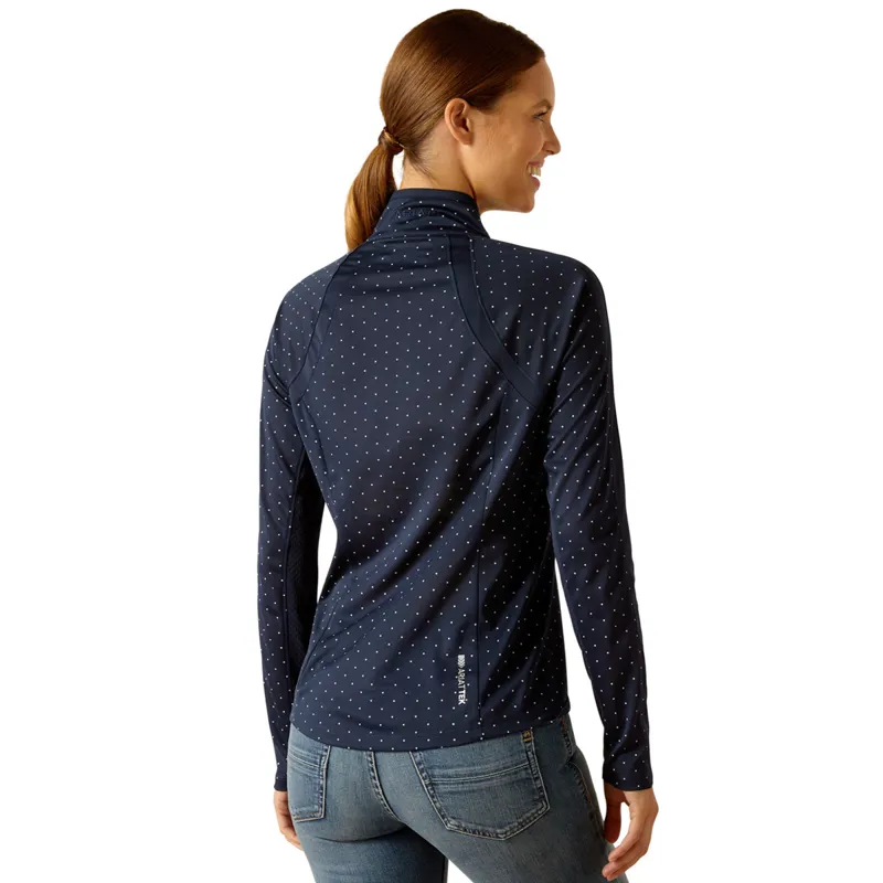 Ariat Women's Sunstopper 3.0 Base Layer - Navy Dot-1