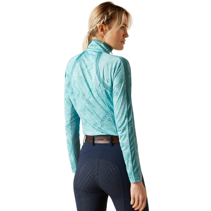 Ariat Women's Sunstopper 3.0 Base Layer - Marine Blue Bit-1